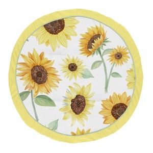 Sweet Jojo Designs Girl Baby Tummy Time Playmat Sunflower Yellow Brown and Green - 1 of 4