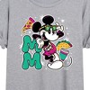 Women's - Disney - Mickey Mouse Sunglasses with Food Icons Oversized Graphic T-Shirt - 2 of 4