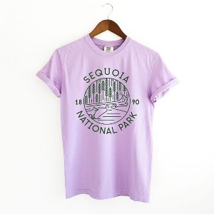Simply Sage Market Women's Sequoia National Park Short Sleeve Garment Dyed Tee - 1 of 4