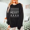 Simply Sage Market Ugly Sweater Merry Lightweight Garment Dyed Sweatshirt - 3 of 4