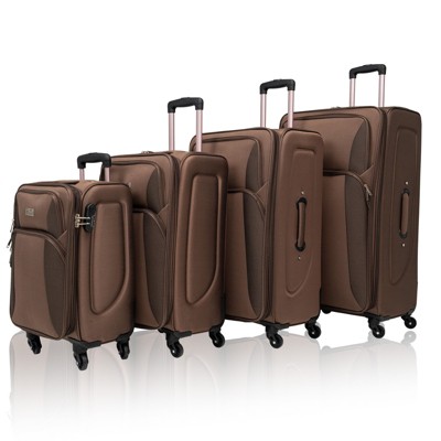 Coolife Expandable 4 Piece Set Suitcase Softside Lightweight Luggage Travel Set