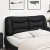 vidaXL Headboard Cushion Black 53.9" Faux Leather - 3 of 4