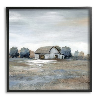 Stupell Industries Countryside Barn Neutral Tones Framed Giclee