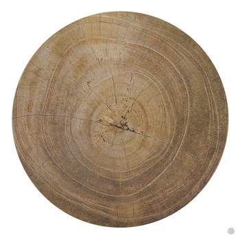 Saro Lifestyle Wood Print Placemat, 15" Round, Natural (Set of 4)