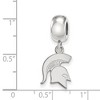 Black Bow Jewelry Sterling Silver Michigan State Spartans NCAA Bead Charm - 3 of 4