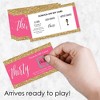 Big Dot of Happiness Chic 30th Birthday - Pink and Gold - Birthday Party Game Scratch Off Cards - 22 Count - 2 of 4