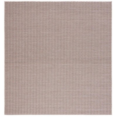 Hampton Square Brown & Ivory Hand-Knotted Wool Blend Area Rug