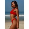 Moda Minx Scrunch 'Red' Fixed Bikini Bottoms - 2 of 4