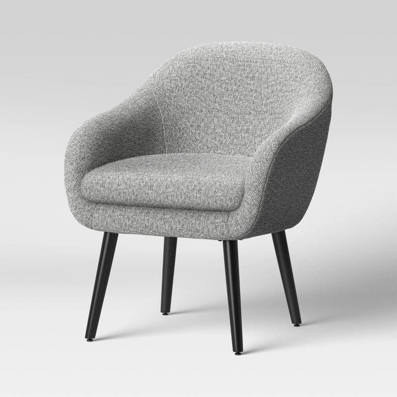 Harwell Modern Arm Barrel Chair with Wooden Legs - Project 62™, 4 of 8