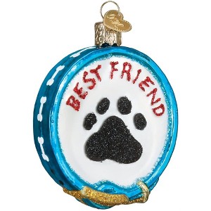 Old World Christmas Glass Blown Ornament, Dog Collar - 1 of 4
