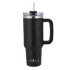 Brentwood 40-Oz. Insulated Stainless Steel Tumbler Cup with Handle, Lid, and Straw, Black - image 2 of 4