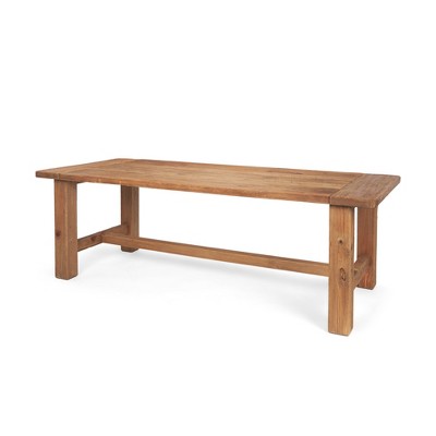 HomeRoots 95" Natural Reclaimed Wood Trestle Base Dining Table
