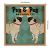 Amanti Art Pug and Pug Brewing Square by Ryan Fowler Framed Canvas Wall Art - 4 of 4