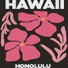 Rerun Island Women's Hawaii Hibiscus Pink Short Sleeve Graphic Cotton T-Shirt - Black M - 2 of 4