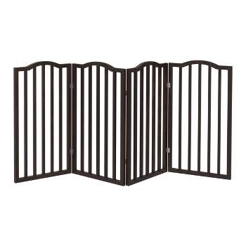 Pet Adobe Freestanding Pet Gate for Dogs and Cats - Dark Brown
