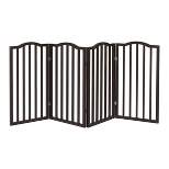 Pet Adobe Freestanding Pet Gate for Dogs and Cats - Dark Brown
