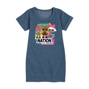 - LOL Surprise! - B.B. Nation Graphic Short Sleeve Fleece Dress - 1 of 3