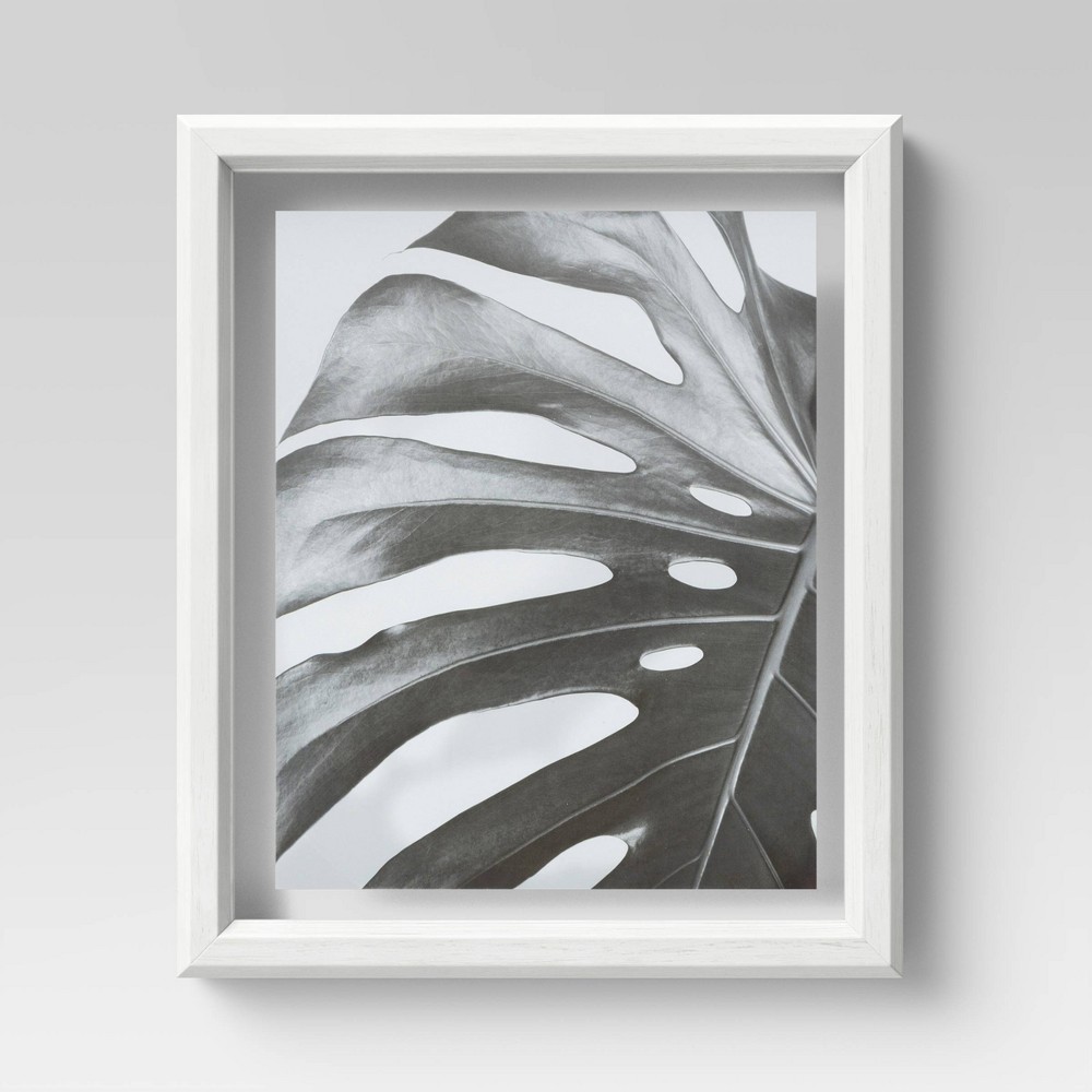 9.5" x 11.5" Matted To 8" x 10" Thin Profile Float Single Image Frame White - Threshold