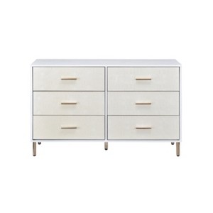 47" Myles Dresser White, Champagne and Gold Finish - Acme Furniture - 1 of 4