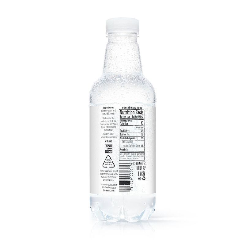 hint Blueberry Lemon Enhanced Water - 6pk/16 fl oz Bottles, 4 of 6