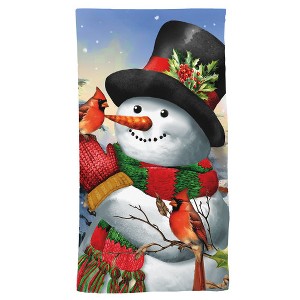 Briarwood Lane Winter Hand Towel 26x18 Winter Friends Snowman Hand For Winter Towel - 1 of 3