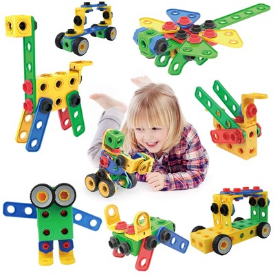 PICASSO-TILES 105 PC Construction Building Engineering Set, STEM Toys for Kids 3+