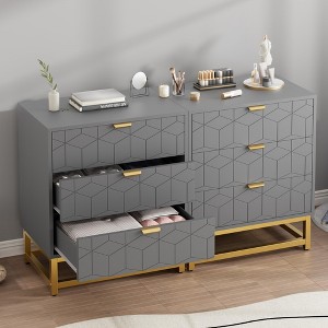 TROPOW Dresser for Bedroom, 3 Drawer Dresser with Metal Legs, Wood Dressers Chest Organizer with Wide Storage, Modern Chest - 1 of 4