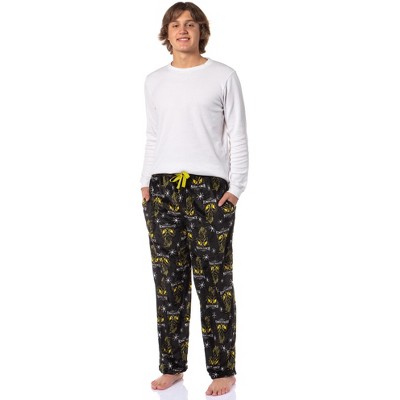 Grinch Pajama Pants Dr Seuss How The Grinch Stole Christmas Mister Grinch Fleece Men's Lounge Pajama Pants