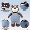 Plush Bear Overalls Bear Bear Toy Cute Stuffed Animal Toy Soft Bear with Removable Denim Overalls for Kids,Brown - 3 of 4