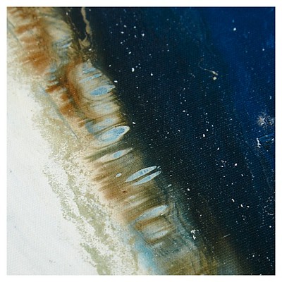 Rolling Waves Blue and White Abstract Canvas Triptych Set