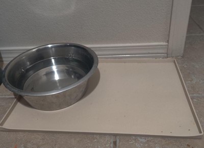 Leashboss Splash Mat Dog Food Mat with Tall Lip, M/L (20X13), XL (25 –  KOL PET