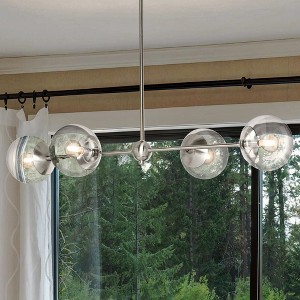 Urban Ambiance Luxury Minimalist Indoor Chandelier,  5-7/8''H x 14-3/4"W x 40''D,  Brushed Nickel Finish, UHP4450 - 1 of 4