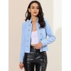 INSPIRE CHIC Women's Vintage Steampunk Open Front Button Decor Casual Jacket - 3 of 4