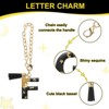 Unique Bargains Resin Lightweight Decorative Tassel Keychain Handle Charm Black with Gold Foil 1 Pc - 3 of 4