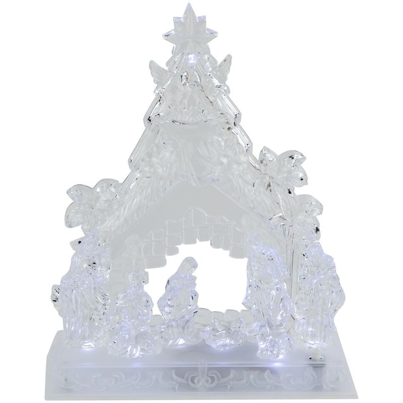 Northlight LED Lighted Nativity Scene in Stable Acrylic Christmas Decoration - 10.75", 3 of 8