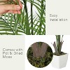 Acekool Artificial Palm Tree Set, Lifelike Faux Areca Palms with Realistic Trunks & White Pot, Tropical Decor for Indoor/Outdoor - 3 of 4