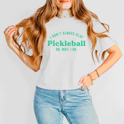 Simply Sage Market I Don't Always Play Pickleball Boxy Crop Top