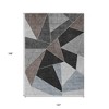 Chocolate Gray And Charcoal Geometric Washable Indoor Outdoor Area Rug - 3 of 4