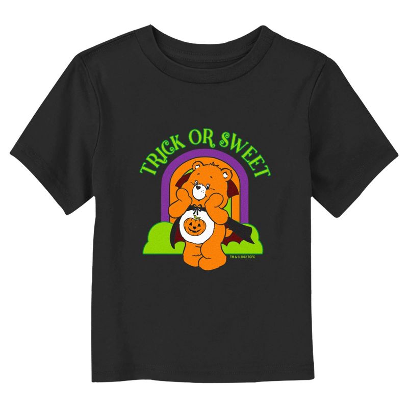 Care Bears Halloween Trick-Or-Sweet Vampire  T-Shirt - Black - 4T, 1 of 4