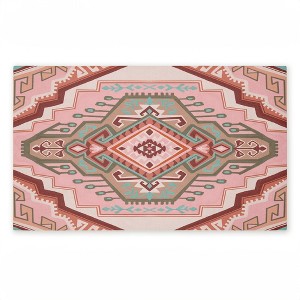 Stupell Industries Terracotta Dreams Pink Boho Printed Outdoor Door Mat, design by Corinne Lent, 18"x30" - 1 of 4