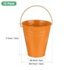 Unique Bargains Galvanized Orange Decorative Rustic Metal Bucket 4.7 x 5.1 Inch 12 Pcs - 2 of 4