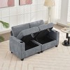 Hyleory Upholstered Chenille Storage Reception Loveseat for Living Room Bedroom - 2 of 4