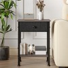 VECELO Modern X-Design Nightstand, End/Side Table with Fabric Drawer & Open Storage Shelves for Bedroom or Living Room - 3 of 4