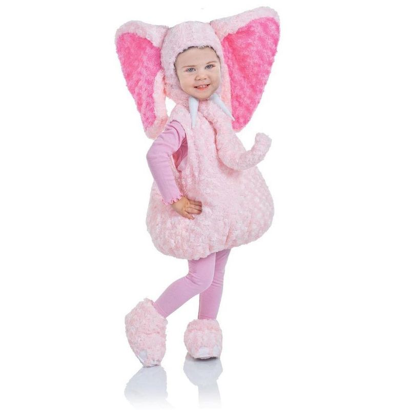 Belly Babies Pink Elephant Costume Child Toddler, 1 of 2
