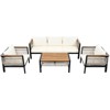 VisioGear 4 Pieces Patio Seating Group, Outdoor Conversation Set with Cushions and a Coffee Table for Patios, Gardens, Beige, 27.2"*27.2"*23.6" - 2 of 4