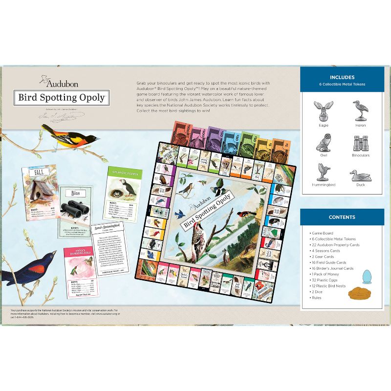 MasterPieces Opoly Family Board Games - Audubon Opoly, 4 of 8