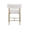 Meridian Furniture,Blake Cream Boucle Fabric Counter Stool, Set of 2 - 2 of 4