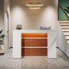 Tribesigns 63 Inches LED Lights Reception Desk - 2 of 4