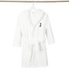 Personalized Linum Kids 100% Polyester SUPER PLUSH Double Brushed Hooded Bathrobe in Black Bookman Font - 3 of 3