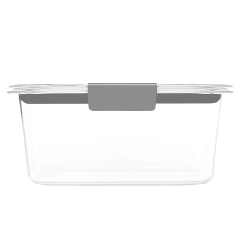 Rubbermaid Brilliance Glass Storage 4.7-Cup Food Containers with Lids,  Clear (Pack of 3)